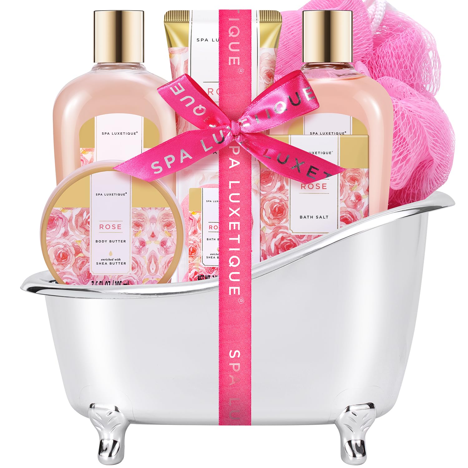 Spa Luxetique Rose Spa Gift Set - Luxurious Bath Pampering